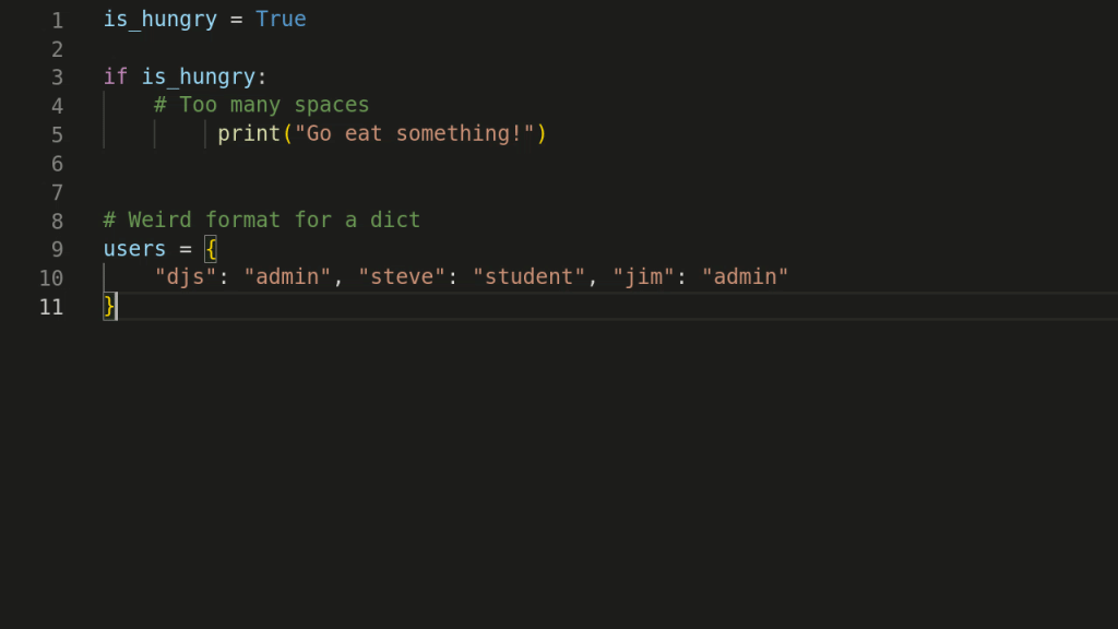 formatters python ide