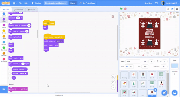 Step 3 scratch holiday calendar