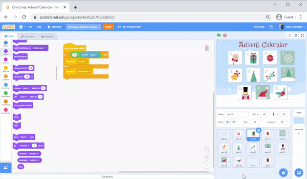 Step 9 scratch holiday calendar