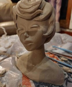 Mary's lady vase sculpture