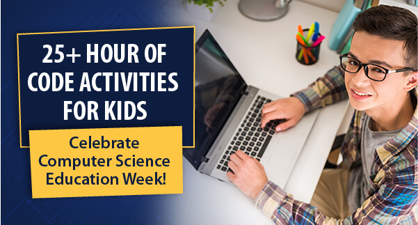 25Hour of Code Activities for Kids Banner