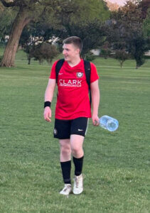 Lucas on the soccer field