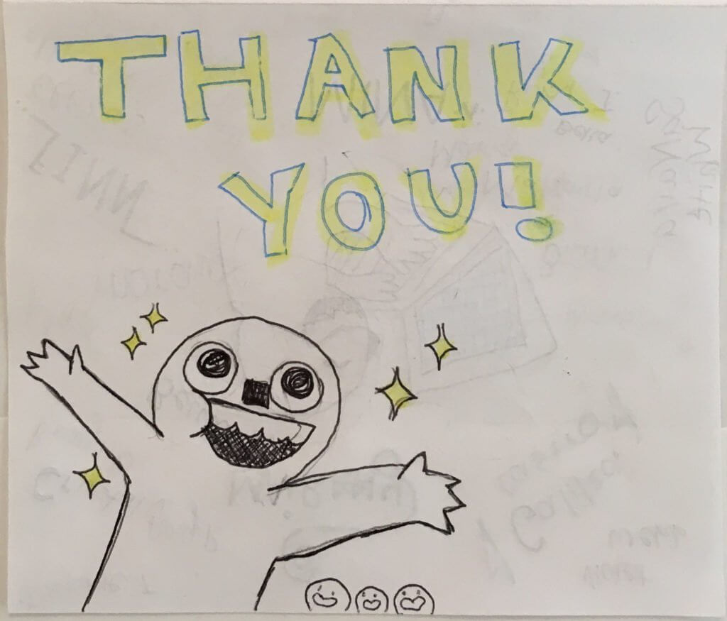 Thank you card for ann richards