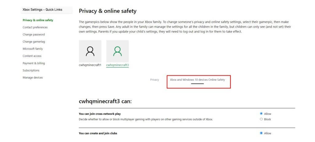 Block Multiplayer Access select online safety