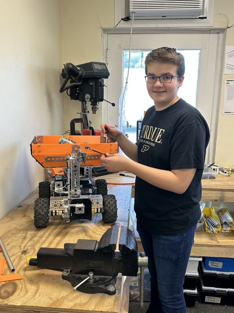 Ben doing robotics