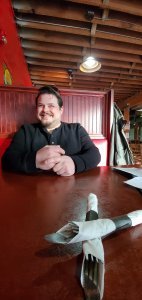 Christopher at dinner