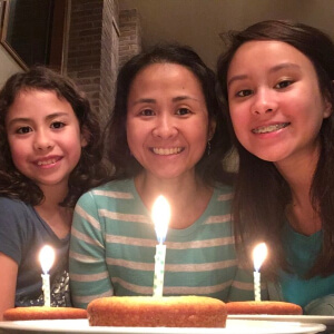 Audrey and mom and sister