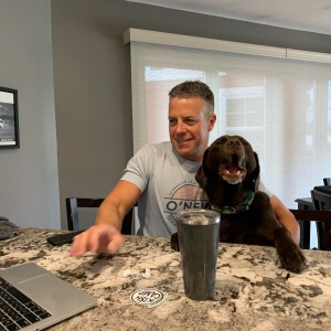 Jeff Kish, Coding Teacher with Dog