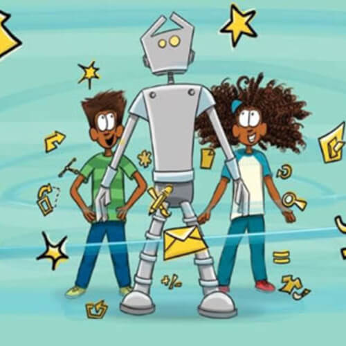 Coding book with robots