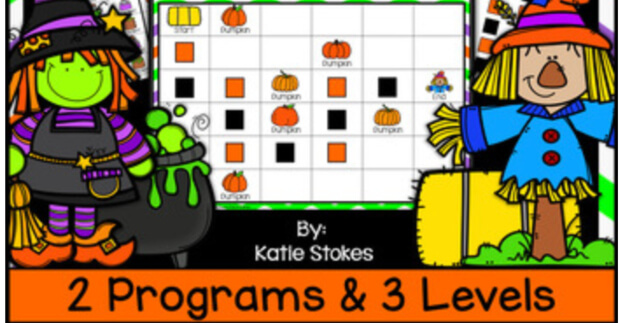 Halloween coding worksheets