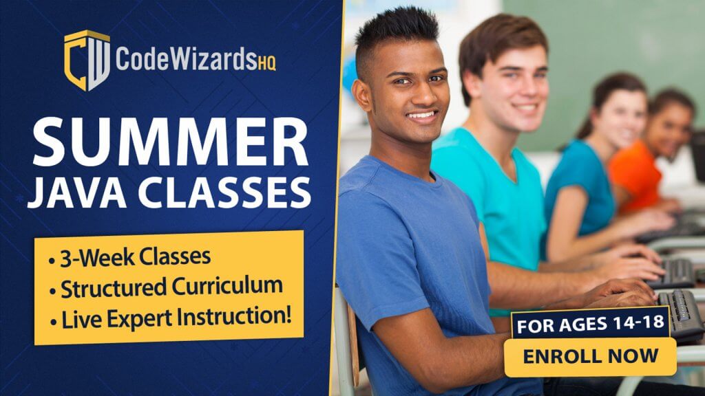 summer java classes banner