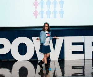 girl ceo giving a presentation