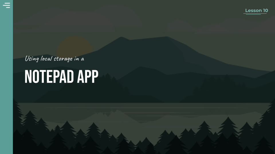 Web interfaces class lesson 10