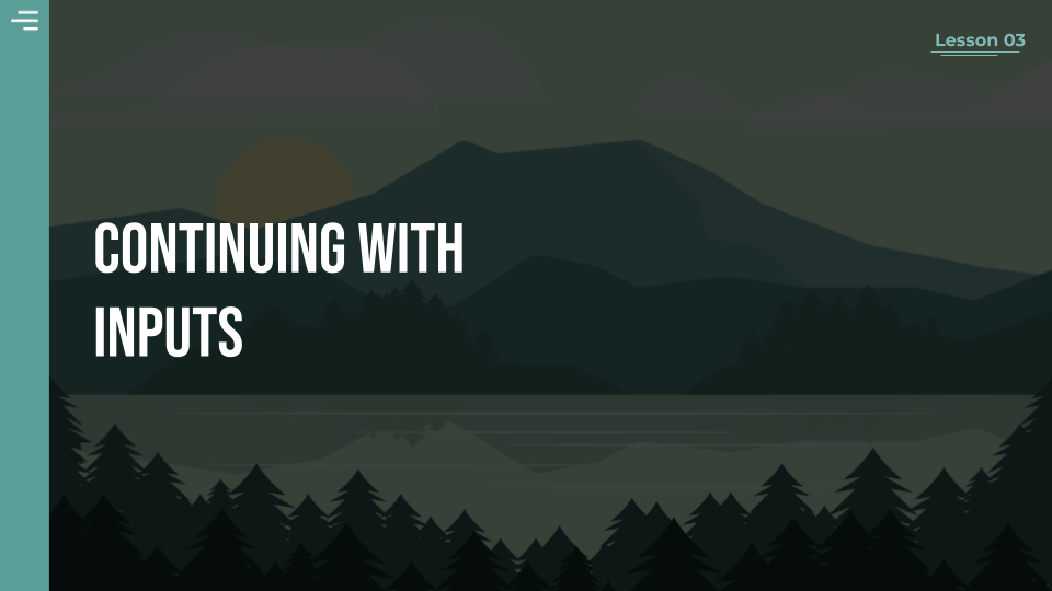 Web interfaces class lesson 3