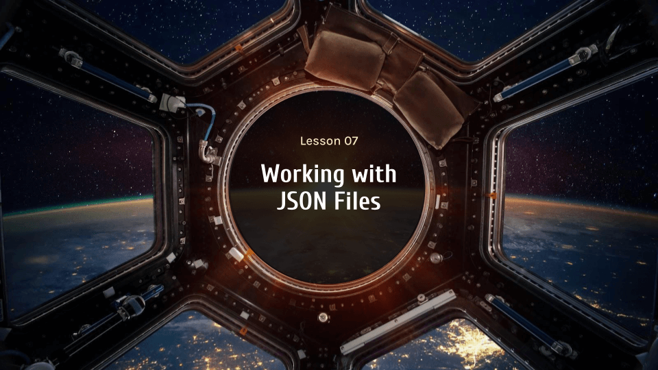 Python Class, Working with JSON Files